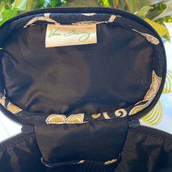 Vera Bradley small insulated tote black/yellow used once. - Picture 2 of 6
